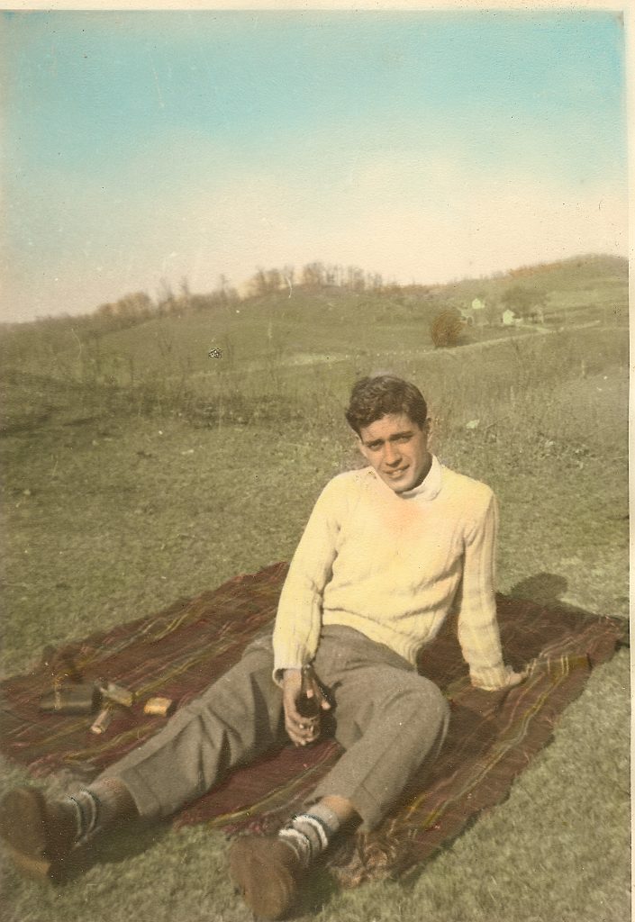 Ernest Petrangelo on a picnic.