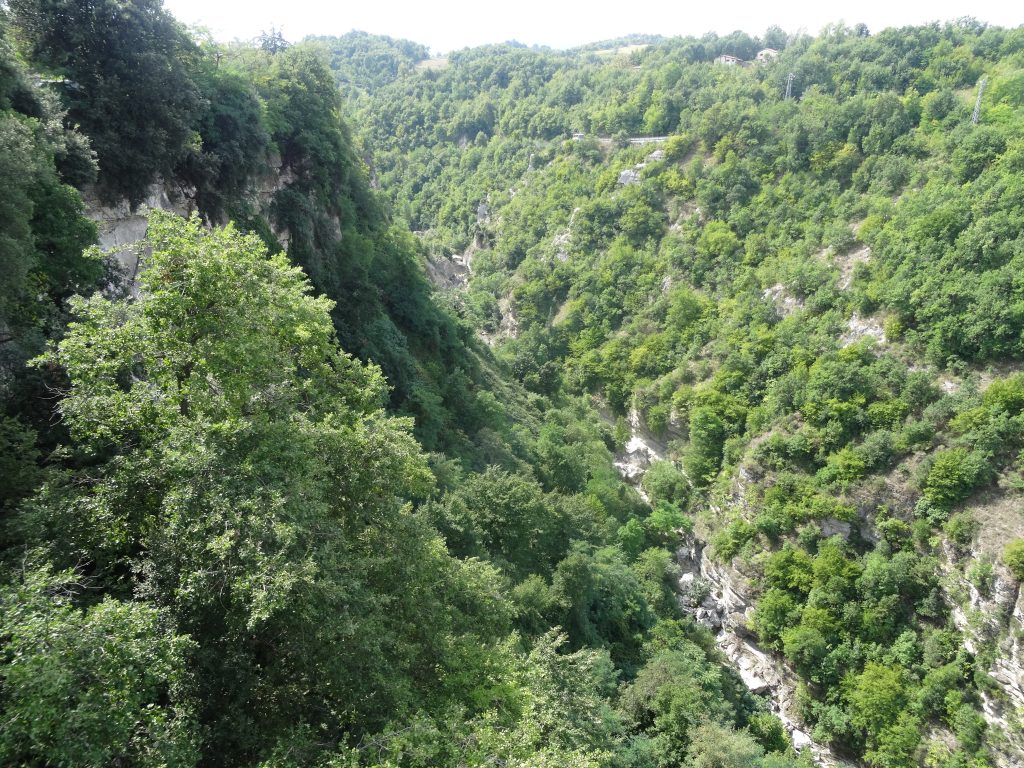 The Belvedere (beautiful view) of the dry river bed.
