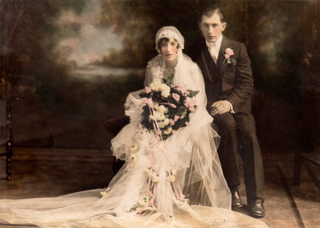Ann Petrangelo and Paul Evangelist wedding portrait.
