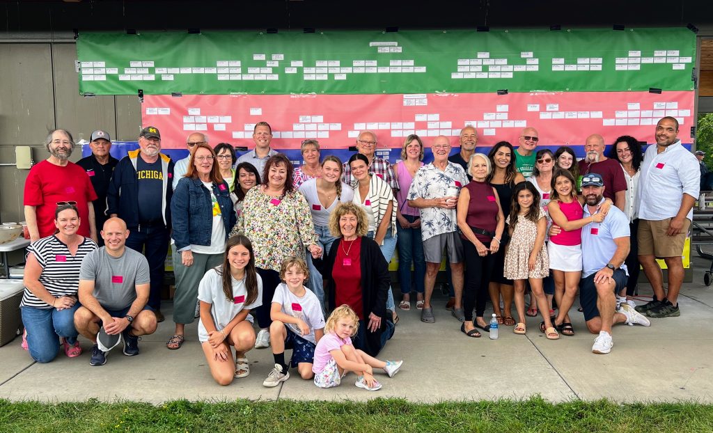 Reunion 2025 descendants of Mary Petrangelo DeLuc.